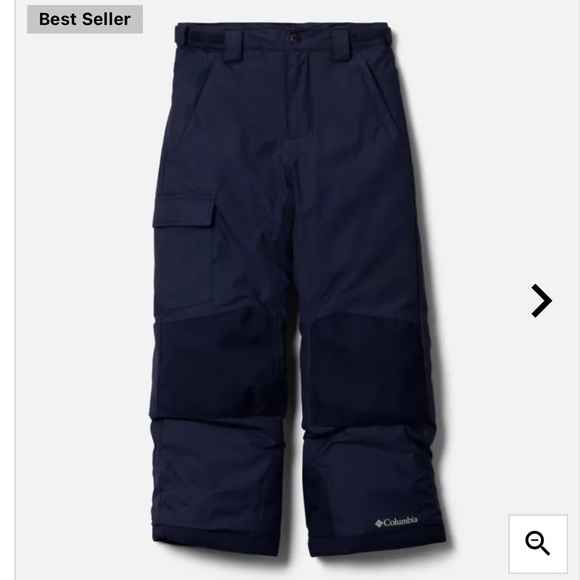 Columbia Youth Bugaboo™ II Ski Pant Navy Blue Size Large EUC - Picture 2 of 12